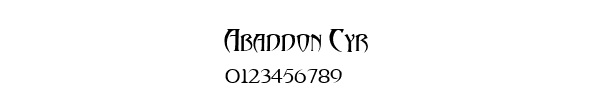 Fuente Abaddon Cyr.TTF