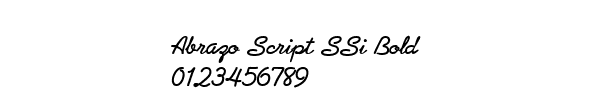 Fuente Abrazo Script SSi Bold.ttf