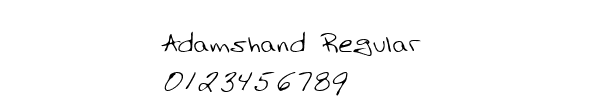 Fuente Adamshand Regular.ttf