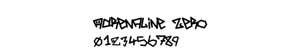 Fuente Adrenaline Zero.ttf