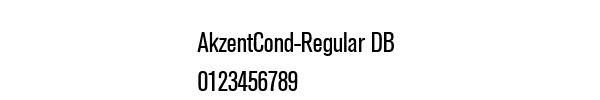 Fuente AkzentCond-Regular DB.ttf
