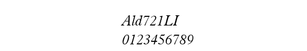 Fuente Ald721LI.ttf