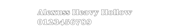Fuente Alexuss Heavy Hollow.ttf