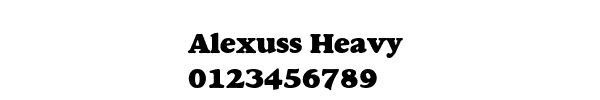 Fuente Alexuss Heavy.ttf
