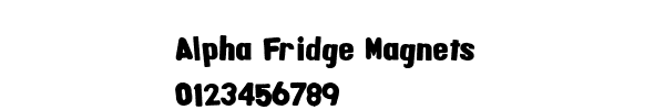 Fuente Alpha Fridge Magnets.ttf