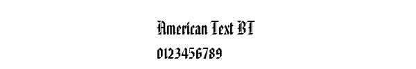 Fuente American Text BT.ttf