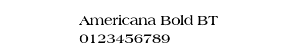Fuente Americana Bold BT.ttf