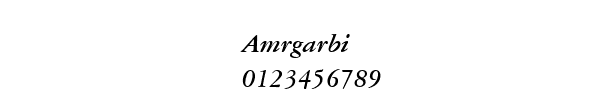 Fuente Amrgarbi.ttf