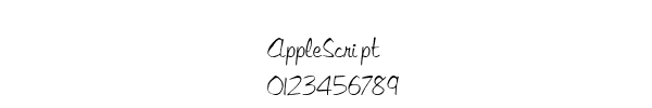 Fuente AppleScript.ttf