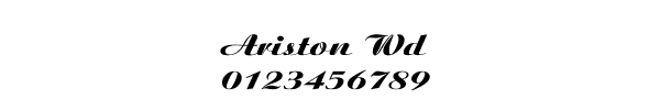 Fuente Ariston Wd.ttf