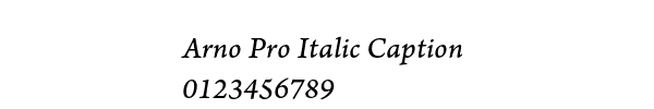 Fuente Arno Pro Italic Caption.ttf