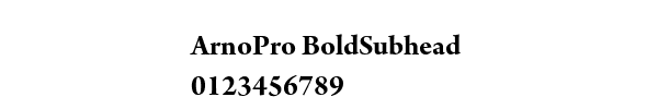 Fuente ArnoPro BoldSubhead.ttf