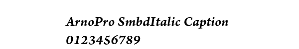 Fuente ArnoPro SmbdItalic Caption.ttf