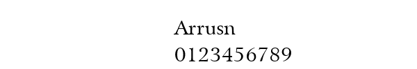 Fuente Arrusn.ttf