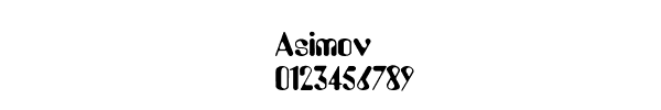 Fuente Asimov.ttf