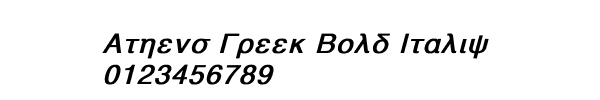Fuente Athens Greek Bold Italic.ttf