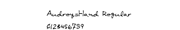 Fuente AudreysHand Regular.ttf