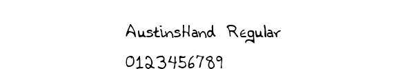 Fuente AustinsHand Regular.ttf