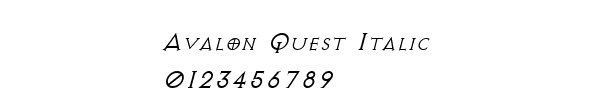 Fuente Avalon Quest Italic.ttf
