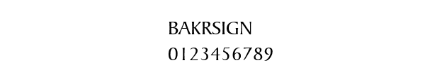 Fuente BAKRSIGN.TTF