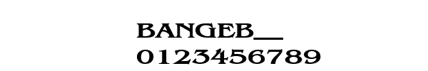 Fuente BANGEB__.TTF