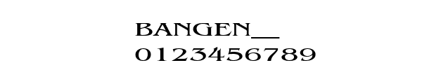 Fuente BANGEN__.TTF
