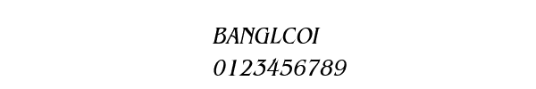 Fuente BANGLCOI.TTF