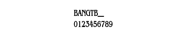 Fuente BANGTB__.TTF