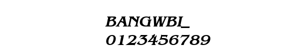 Fuente BANGWBI_.TTF