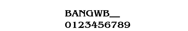 Fuente BANGWB__.TTF