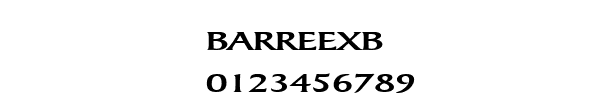 Fuente BARREEXB.TTF
