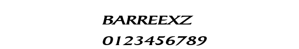 Fuente BARREEXZ.TTF
