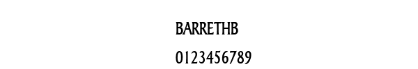 Fuente BARRETHB.TTF