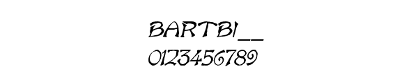 Fuente BARTBI__.TTF
