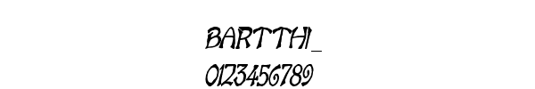 Fuente BARTTHI_.TTF