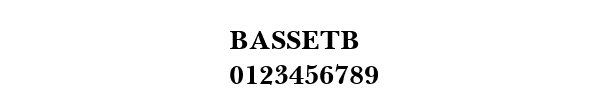 Fuente BASSETB.TTF