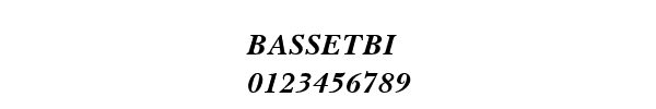 Fuente BASSETBI.TTF