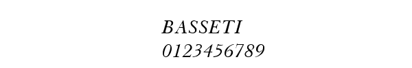 Fuente BASSETI.TTF