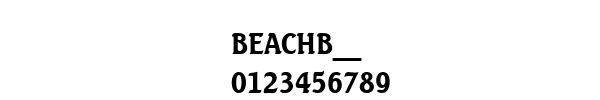 Fuente BEACHB__.TTF