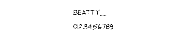 Fuente BEATTY__.TTF