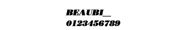 Fuente BEAUBI__.TTF
