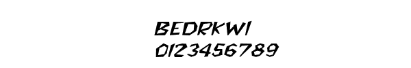 Fuente BEDRKWI.TTF