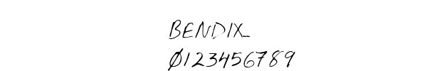 Fuente BENDIX__.TTF