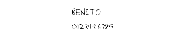 Fuente BENITO.TTF
