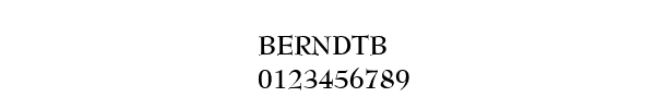 Fuente BERNDTB.TTF