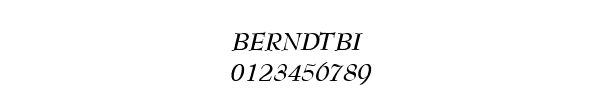 Fuente BERNDTBI.TTF