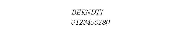 Fuente BERNDTI.TTF