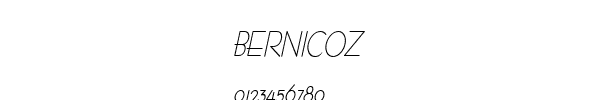 Fuente BERNICOZ.TTF