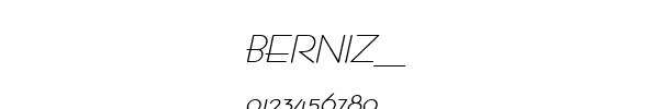 Fuente BERNIZ__.TTF