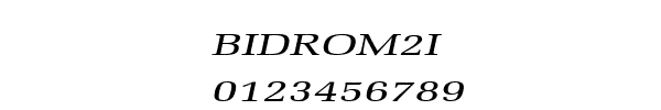 Fuente BIDROM2I.TTF